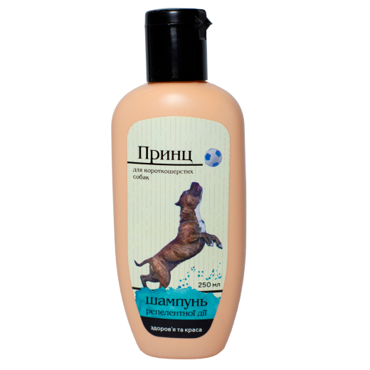 Prince repellent shampoo against fleas and ticks for shorthaired dogs, 250 ml