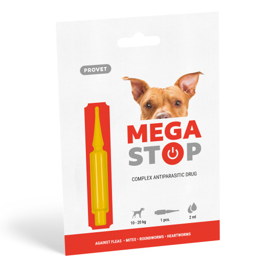 Megastop spot-on for dogs 10 to 20 kg, 1 pipette of 2,0 ml