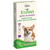 EcoVet repellent drops on the withers against flea and ticks for middle dog breeds, 4 pipettes of 1,0 ml