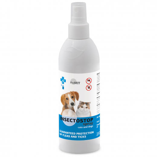Insectostop spray against fleas and ticks for cats and dogs, 250 ml