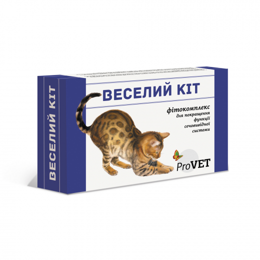 Веселий Кiт фітокомплекс для покращення функції сечовивідної системи для котів 20 мл