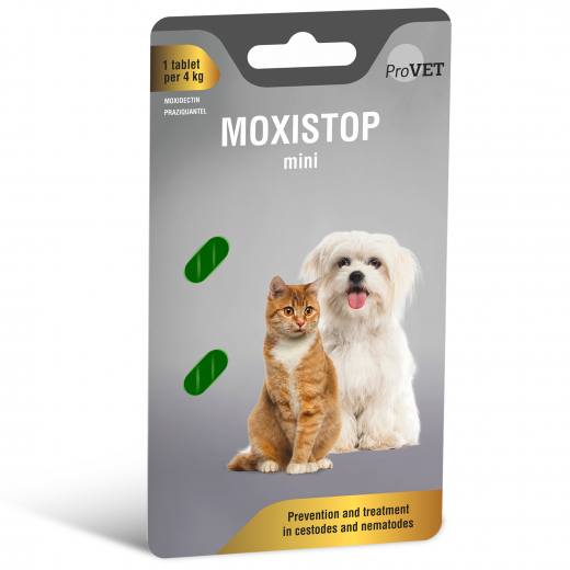 Moxistop mini for cats and dogs 2 tab. of 120 mg