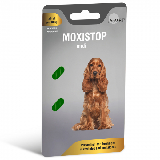 Moxistop midi for dogs 2 tab. of 120 mg