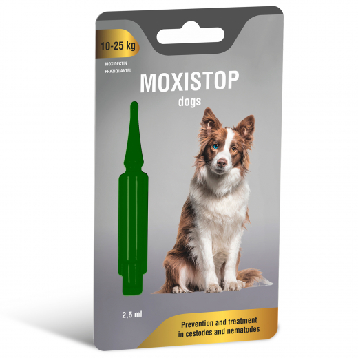 Moxistop spot-on for dogs weighing from 10 to 25 kg 1 pipette of 2.5 ml