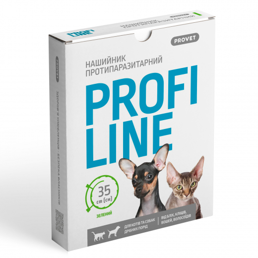 ProfiLine antiparasite collar for cats and small dog breeds, 35 cm (green)